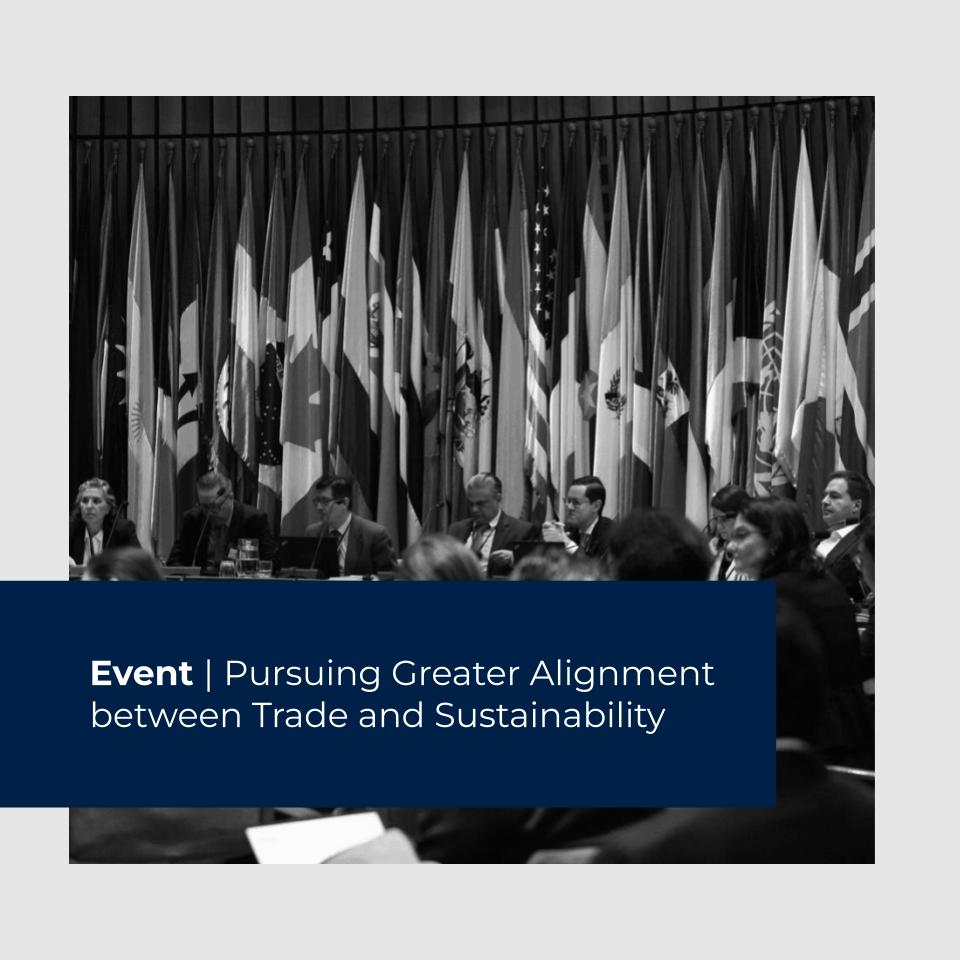 PURSUING GREATER ALIGNMENT BETWEEN TRADE AND&nbsp;SUSTAINABILITY